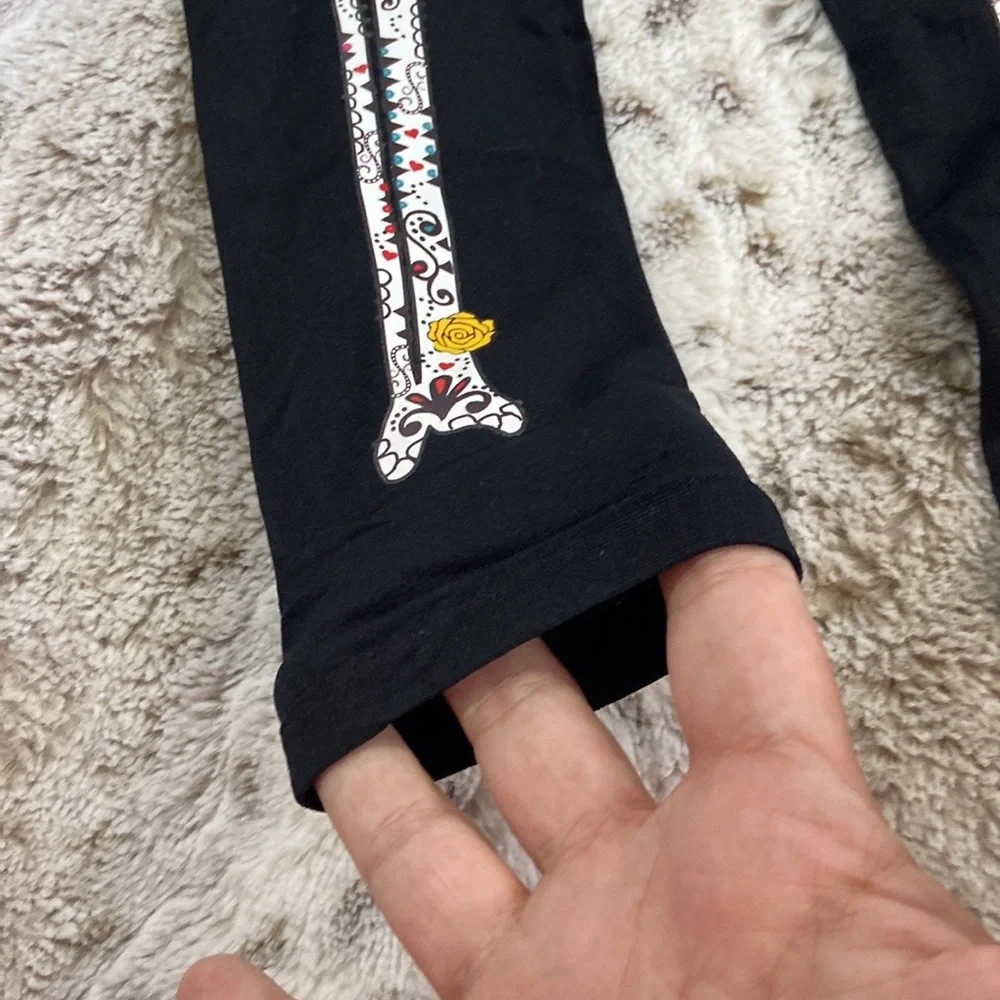 NWT! Day Of The Dead tights Halloween skeleton Dia De Los Muertos trick or treat